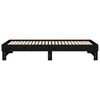vidaXL Pull-out Day Bed without Mattress Black 2x(80x200) cm
