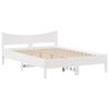 vidaXL Bed Frame with Drawers White 160x200 cm Solid Wood Pine