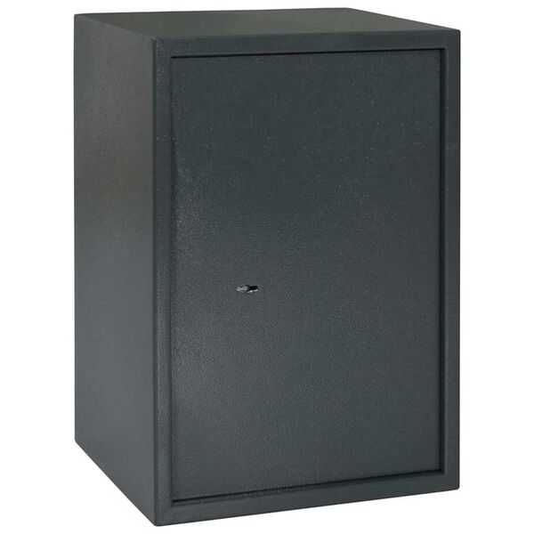 vidaXL Safe Box with Lock Dark grey 35 x 31 x 50 cm Steel