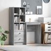 vidaXL Desk with Drawer 2 pcs Grey Sonoma
