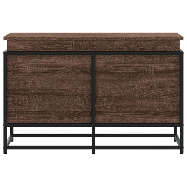 vidaXL Storage Box with Lid Brown Oak 80x40x51.5 cm Engineered Wood