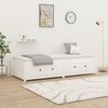 vidaXL Day Bed without Mattress White 90x190 cm Single Single Solid Wood Pine