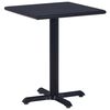vidaXL Garden Table Black 60x60x75 cm