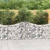 vidaXL Arched Gabion Baskets 7 pcs 200x30x80/100 cm Galvanised Iron