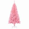 vidaXL Christmas Tree with 150 LEDs with Stand Pink 120 cm PVC