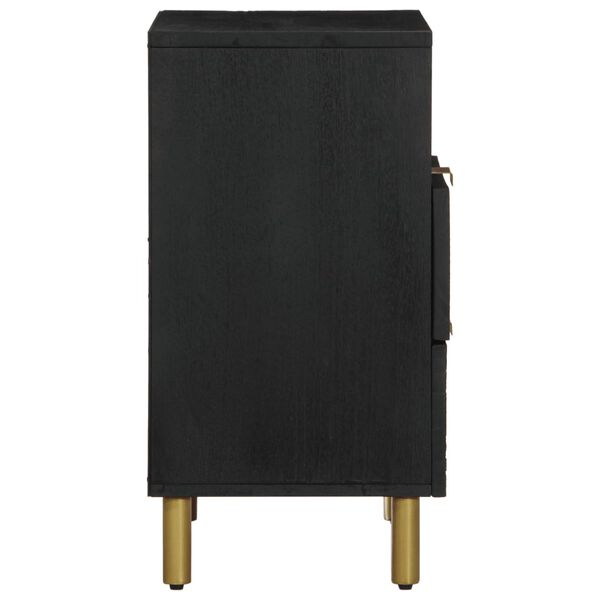 vidaXL Bedside Cabinet Black 50x33x62 cm Engineered Wood