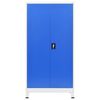vidaXL Office Cabinet Metal 90x40x180 cm Grey and Blue