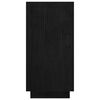 vidaXL Book Cabinet Black 80x35x71 cm Solid Pinewood