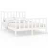 vidaXL Bed Frame without Mattress White 120x200 cm Solid Wood Pine