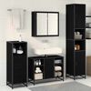 vidaXL Bathroom Furniture Set 3 pcs Black Oak Engineered Wood