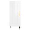 vidaXL Highboard High Gloss White 34.5x34x180 cm Engineered Wood