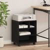 vidaXL Printer Stand Black Oak 41 x 32 x 48 cm Engineered wood