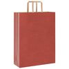 vidaXL Paper Bags 250 pcs with Handles Red 32x12x42 cm