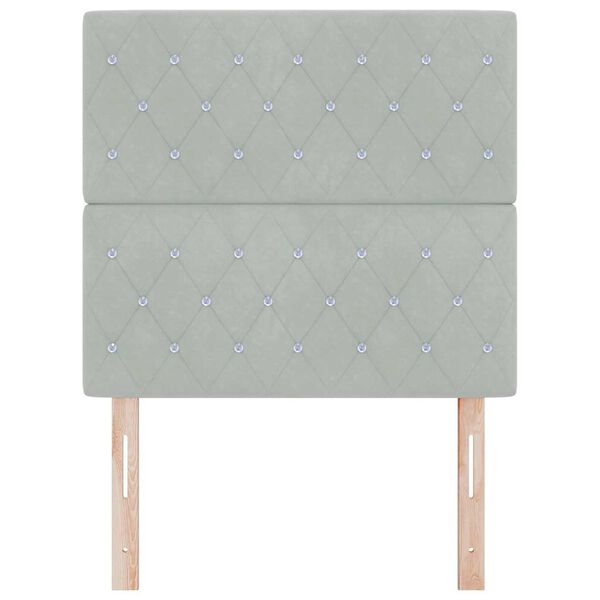 vidaXL Headboard with Headboard Light Grey 100 cm Faux Leather