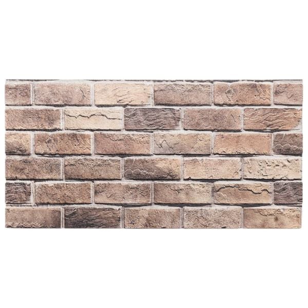 vidaXL 3D Wall Panels 10 pcs Brown 100x50 cm EPS