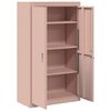 vidaXL Storage Cabinet 2 pcs Pink 80 x 40 x140 cm Steel