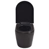 vidaXL Wall Hung Toilet with Concealed Cistern Ceramic Black