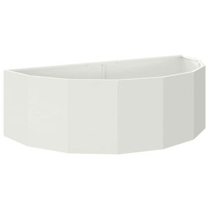 vidaXL Planter White 120 x 60 x 35 cm Steel