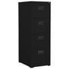 vidaXL Filing Cabinet Black 46x62x133 cm Steel