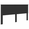 vidaXL Bed Frame with Headboard Black 200 x 200 cm Solid Pine Wood