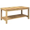 vidaXL Coffee Table Whitewash 100.5 x 49 x 45 cm Solid Acacia Wood
