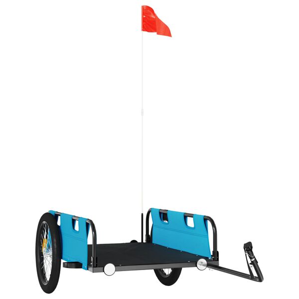 vidaXL Bike Trailer Blue Oxford Fabric and Iron
