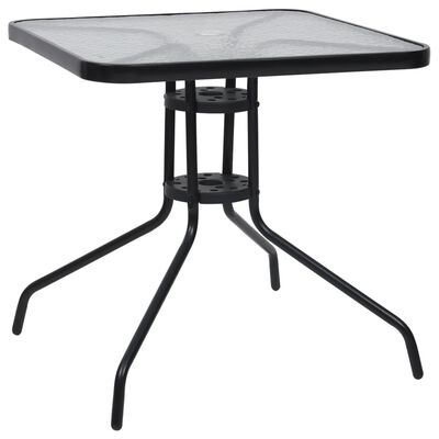 vidaXL Garden Table Black 70x70x70 cm Steel
