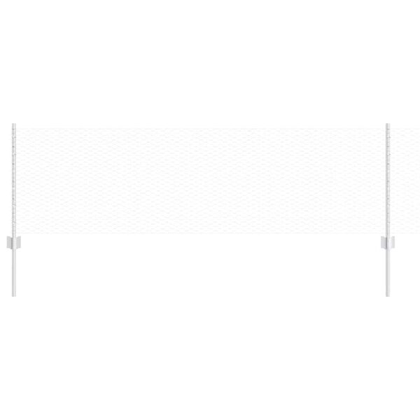 vidaXL Fence with Post Silver 0.6 x 25 m Steel