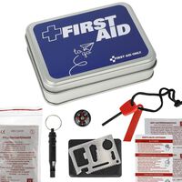FIRST AID ONLY 22-Piece Emergency Set To Go in Metal Box