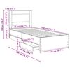 vidaXL Bed Frame with Drawer White 75 x 190 cm Engineer Wood