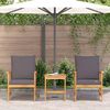 vidaXL Garden Sofa Set with Cushion 3 pcs Brown Solid acacia wood