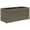 vidaXL Garden Planters with 2 Pots 2 pcs Grey 72x30x32 cm Poly Rattan