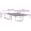 vidaXL Bed Frame Wax Brown 150 x 200 cm Solid Pine Wood