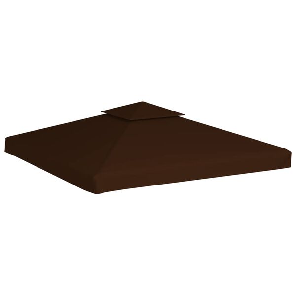 vidaXL 2-Tier Gazebo Top Cover 310 g/m² 3x3 m Brown