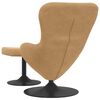 vidaXL Egg Chair with Footstool Brown 63 x 73 x 90 cm Velvet