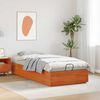 vidaXL Ottoman Bed Frame Wax Brown 80 x 200 cm Solid Pine Wood