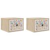 vidaXL Wall-mounted Bedside Cabinet MAINZ 2 pcs Sonoma Oak