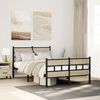 vidaXL Metal Bed Frame without Mattress Sonoma Oak 120x200 cm