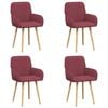 vidaXL Dining Chairs 4 pcs Fabric Wine Red 56.5 x 50 x 87.5 cm
