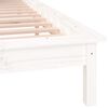 vidaXL LED Bed Frame without Mattress White 120x190 cm Small Double Solid Wood