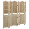 vidaXL 6-Panel Room Divider Brown 214x165 cm Fabric