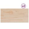 vidaXL Table Tops 2 pcs 80x40x1.7 cm Rectangular Solid Wood Pine