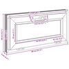 vidaXL Basement Window RISOR 80x40 cm Tilt 2 Glazing White
