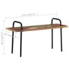 vidaXL Bench 110 cm Solid Reclaimed Wood
