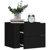 vidaXL Wall-mounted Bedside Cabinet Black 45x30x35 cm