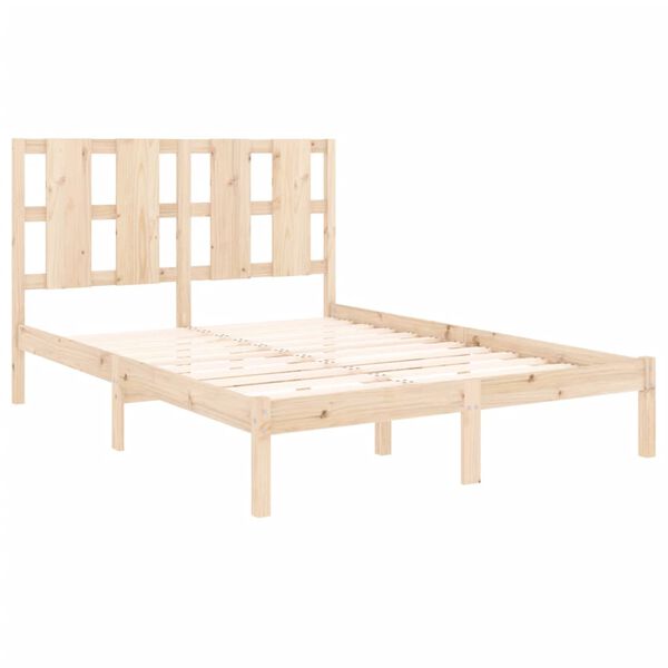 vidaXL Bed Frame without Mattress 140x200 cm Solid Wood Pine