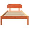 vidaXL Bed Frame with Headboard Wax Brown 90 x 200 cm Solid Pine Wood