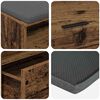 vidaXL Hall Bench with Cushion with Drawer Old Wood 100 x 38 x 46 cm