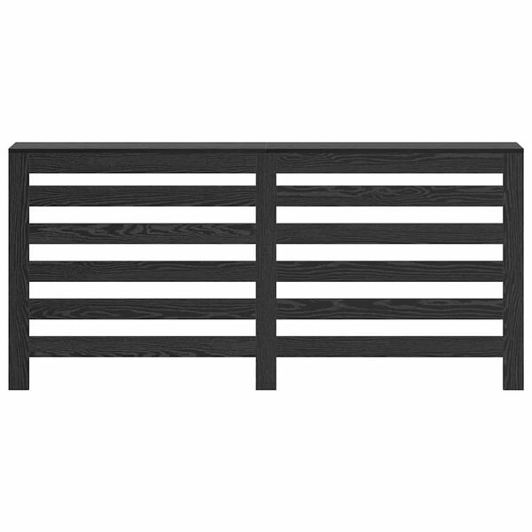 vidaXL Radiator Cover Black Oak 175 x 20 x 82 cm
