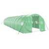 vidaXL Greenhouse with Steel Frame Green 36 m&sup2; 12x3x2 m